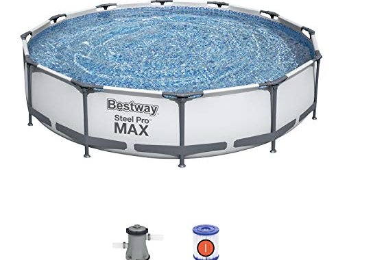 Bestway BW56416 Swimming Pool with Filter Pump, Steel Pro Ma