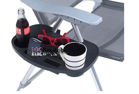 MTS Clip On Camping Chair Side Table Outdoor Garden Fishing 