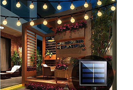 Solar String Lights Garden, 24 Ft 30 Crystal Balls Waterproo