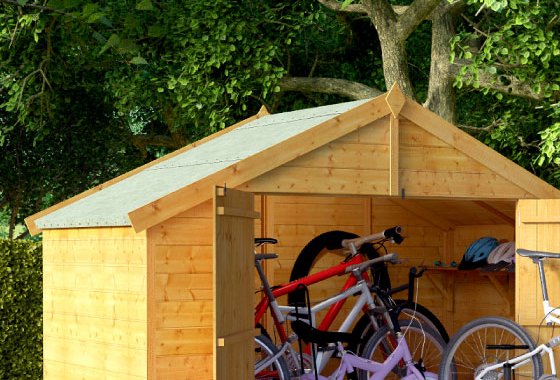 4x6 T&G Apex Bike Shed - Mini Master BillyOh