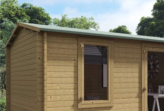 4.5m x 3.5m Pressure Treated Log Cabin - BillyOh Devon Log C
