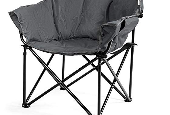 CASART. Folding Camping Chair, Portable Padded Garden Saucer