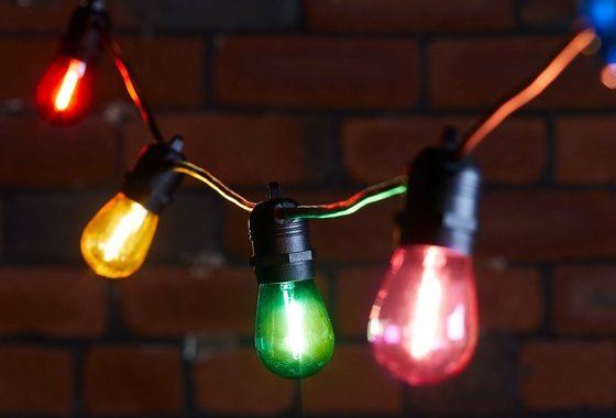 10m 20 Multi Coloured LED Ultimate Flex Festoon Lights