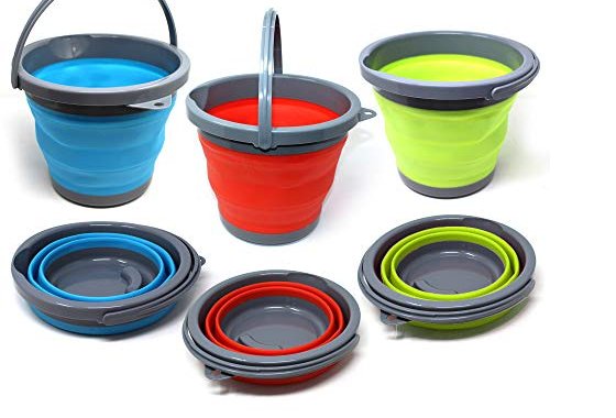 Bramble - 3 Portable Space Saving Collapsible 5 Litre Bucket