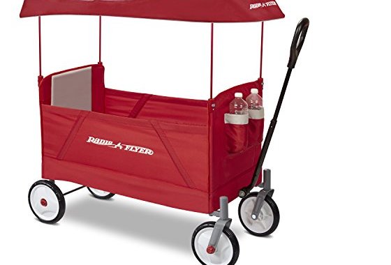 Radio Flyer 3957A EZ Wagon with Canopy, Folding Trolley for 