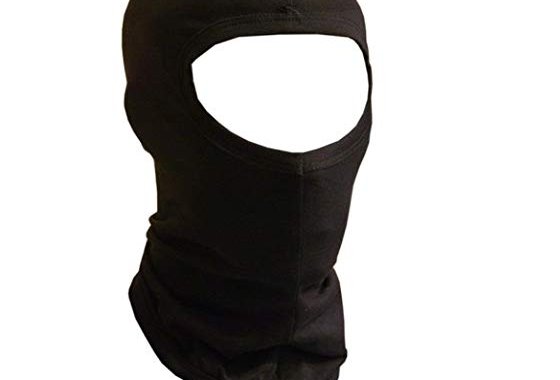 Jasmine Silk Pure Silk Black Balaclava Thermal Under Helmet 