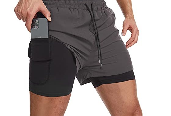 Danfiki Men Running Shorts Men's Shorts Workout with Phone P
