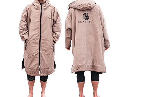 Seashell Adult Waterproof Changing Robe with Fleece Lining -
