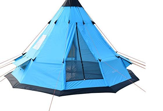 SAFACUS Teepee Tent for Adults 5-6 Person Family Camping Ten