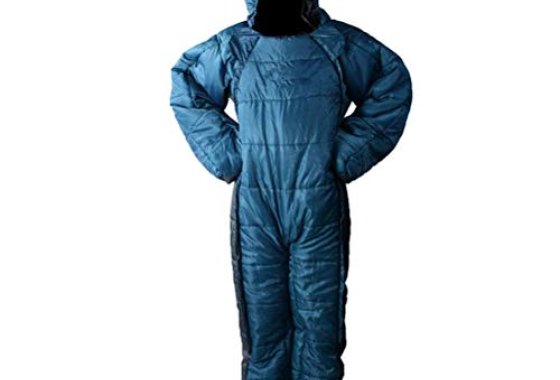 Adult Wearable Sleeping Bag Suit for Camping, Standing 3 Sea