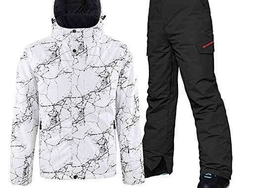 Men's Ski Jacket and Pants Set Snowboard Suit Waterproof SOu