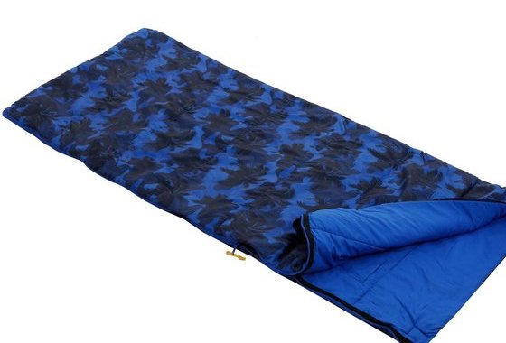 Maui Kids Kids' Camping Sleeping Bag - Oxford Blue Palm Tree