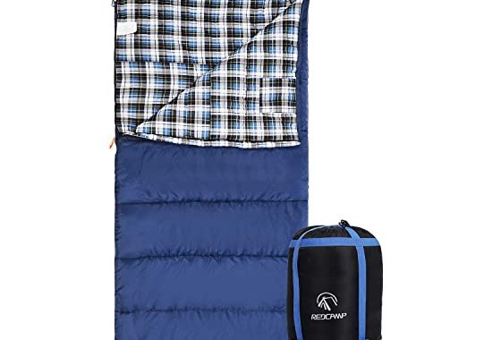 REDCAMP Wide Sleeping Bag for Adult, Cotton Flannel Sleeping