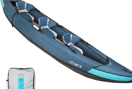 New 100 2/3 Person Touring Inflatable Kayak - Blue (dope Dye