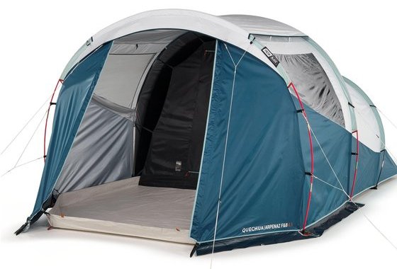 Camping Tent With Poles Arpenaz 4.1 F&b 4 Persons 1 Bedroom