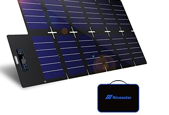 Nicesolar 100W Portable Solar Panel, Foldable Solar Panel Ki