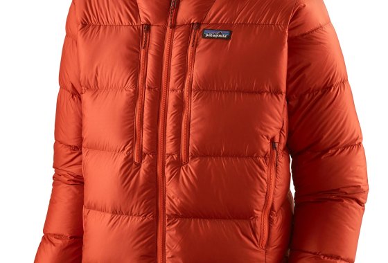 Patagonia Fitz Roy Men's Down Hoodie - Hot Ember L