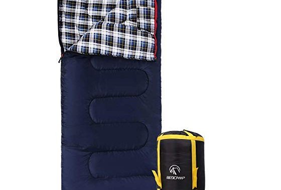 REDCAMP Cotton Sleeping Bag for Adult, Flannel Compact Sleep