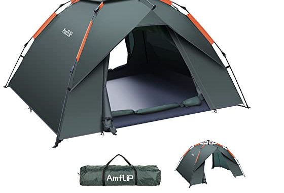 Amflip Camping Tent Automatic 3 Man Person Instant Tent Pop 