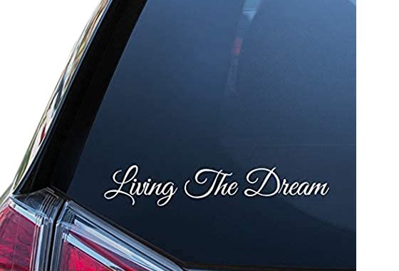 Living The Dream Sticker Funny Car Window Bumper Vinyl Decal