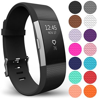 Yousave Accessories Compatible Strap for FitBit Charge 2, Si