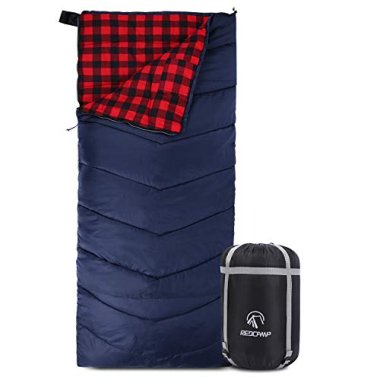 REDCAMP Cotton Lined Sleeping Bag for Adult, Flannel Compact