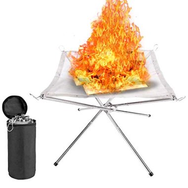 zhuolang Portable Fire Pit Outdoor Fireplace with Carrying B