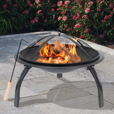 BillyOh Oakland Small Round Foldable Steel Fire Pit - Small