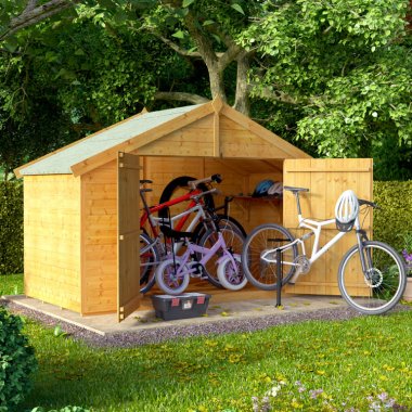4x6 T&G Apex Bike Shed - Mini Master BillyOh