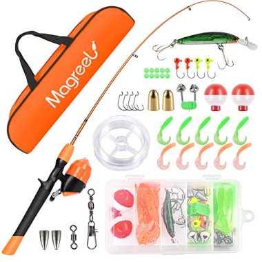 Magreel Kids Fishing Rod Telescopic Portable Kids Fishing Po