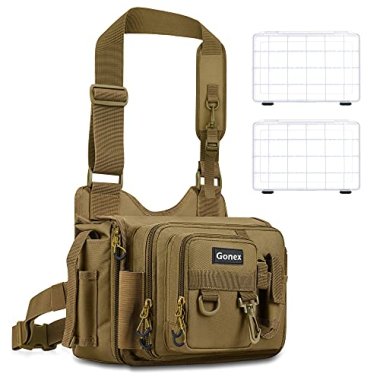 Gonex Fishing Tackle Bag, 1000D Water-Resistant Polyester Ma
