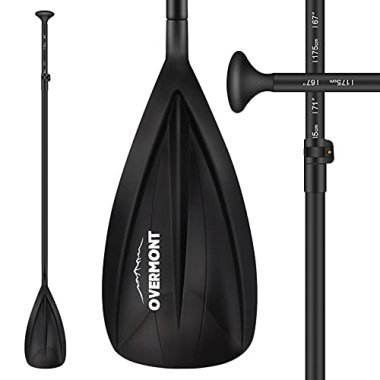 OVERMONT Aluminum Alloy SUP Paddle - 3 Piece Adjustable Stan