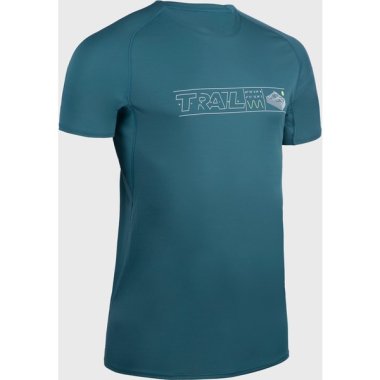 Men's Trail Running Short-sleeved T-shirt- Graph/aqua