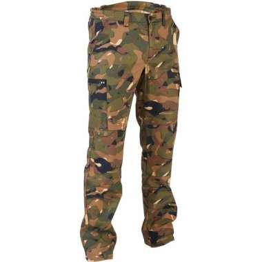 Strong And Camouflage Hunting Trousers Steppe 300 - Woodland