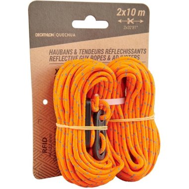 2 Guy Ropes & 4 Reflective Guy Lines For Tents