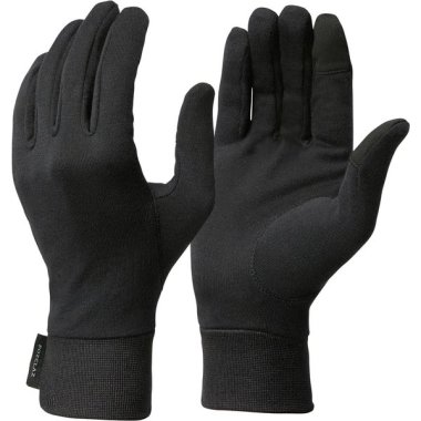Adult Mountain Trekking Silk Liner Gloves - MT 500 Black
