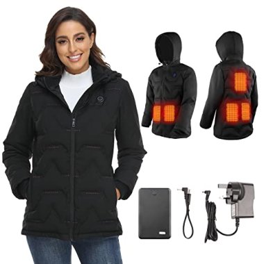 Kintiwe Heated Jacket for Women Heated Coat Heated Hoodie He