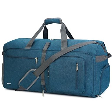 WANDF Travel Duffel Bag 65L with Wet Pocket & Shoes Compartm
