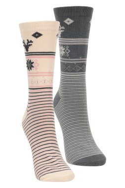 Festive Womens Recycled Socks 2-Pack - Green