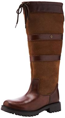 Highgrove Wide Calf Fit Country Boot (Chestnut/Bison, 6)