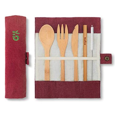 Reusable Bamboo Cutlery Set | Bamboo Travel Cutlery | Knife,