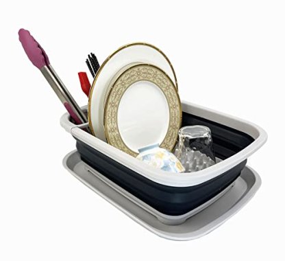 SAMMART 8L Collapsible Dish Drainer with Drainer Board - Fol