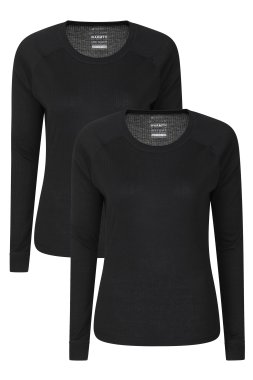 Talus Womens Thermal Top 2-Pack - Black