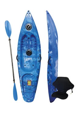 Deluxe Sit on Top Kayak with Paddle and Backrest -