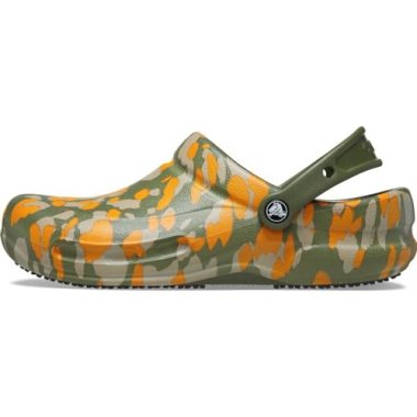 Crocs Unisex Bistro Graphic Clog, Army Green/Multi, 9 UK