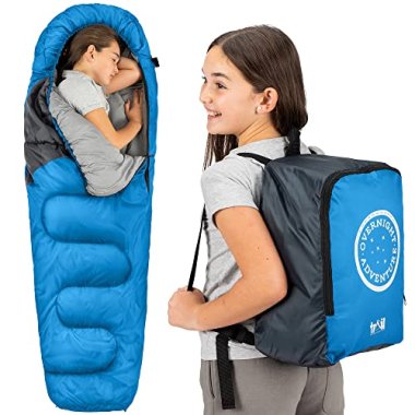 Trail Kids Sleeping Bag Mummy Shape 3 Season Camping 300gsm