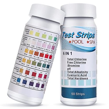 100 Pcs Hot Tub PH Test Strips,6 in 1 Test Strips Kit-Swimmi