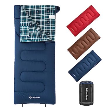 KingCamp Sleeping Bag 4 Season in Cotton Flannel Sleeping Ba