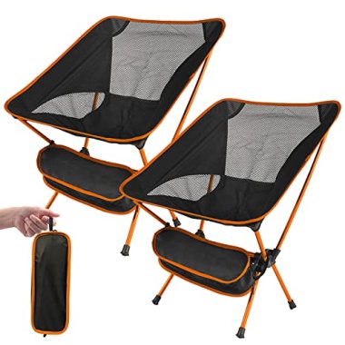 SOPPY [2 Pack] Ultra Lightweight Folding Camping Chair, Port