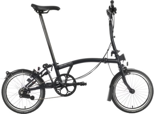Brompton C Line Explore Mid Handlebar Folding Bike - Matt Bl